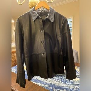 Banana Republic Black soft leather jacket Medium